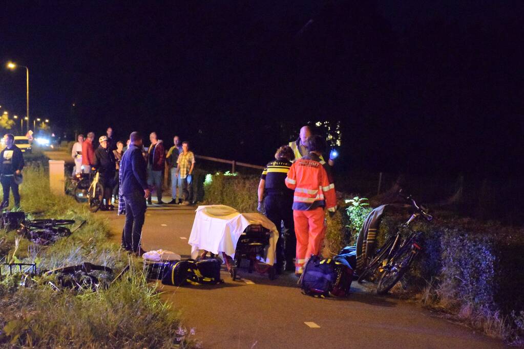 Gewonde fietser na ongeluk