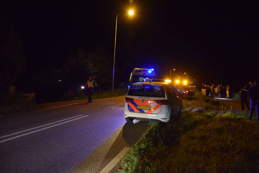 Gewonde fietser na ongeluk