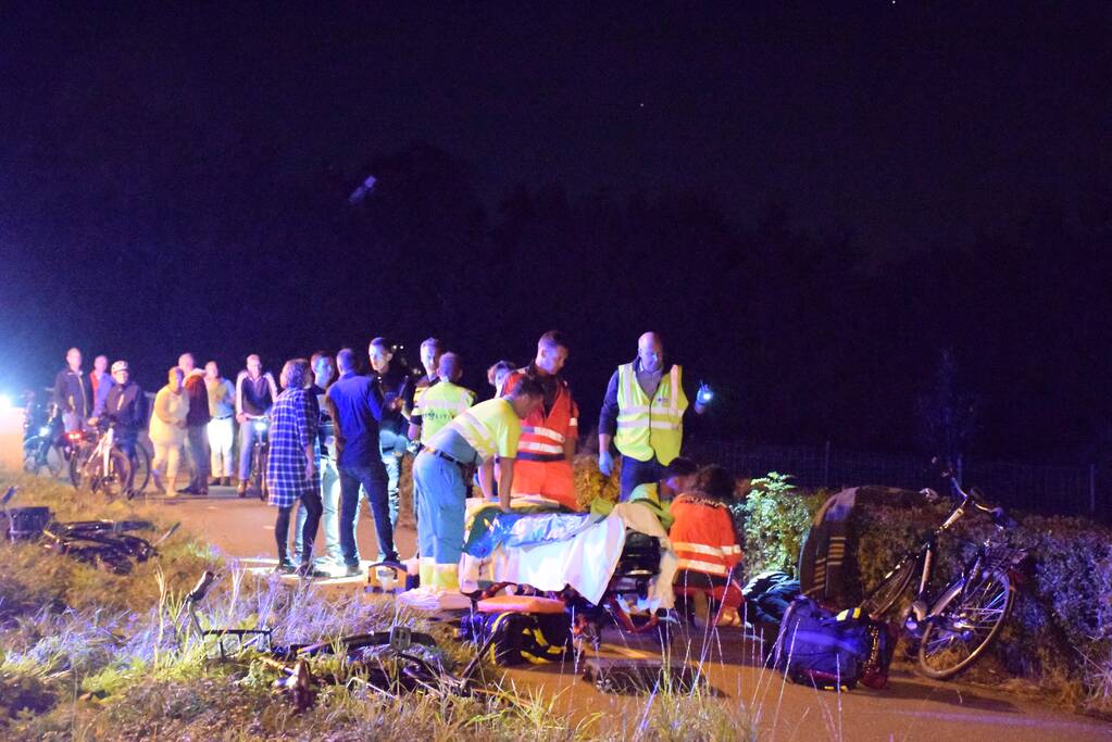 Gewonde fietser na ongeluk