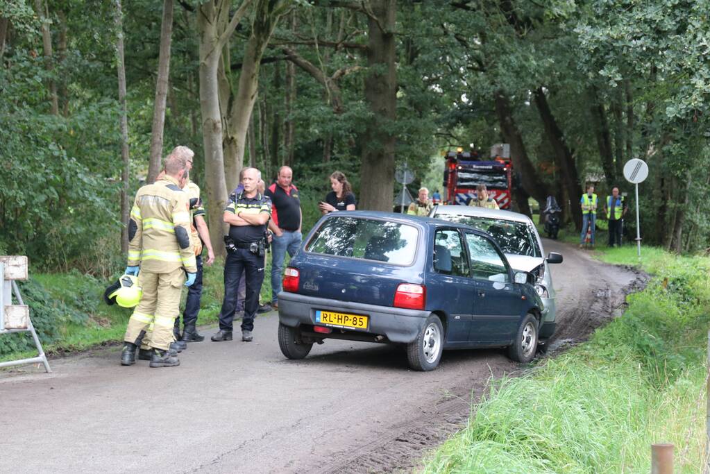 Volwassene en kind gewond bij frontale aanrijding