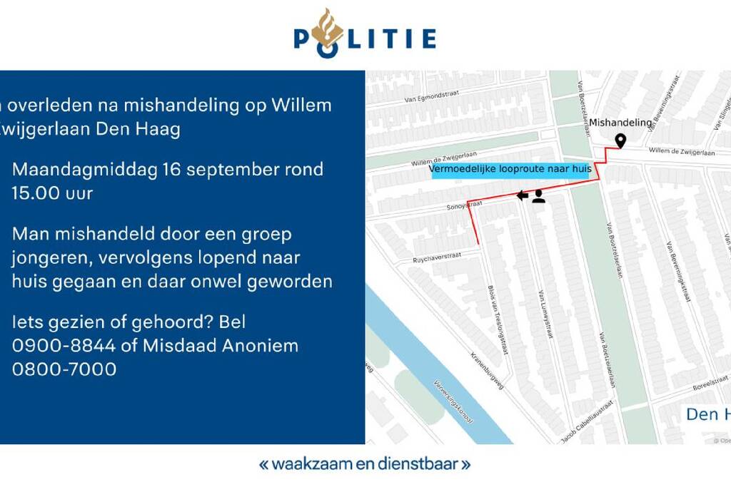 71-jarige man overleden na mishandeling; vijf jongeren geven zichzelf aan