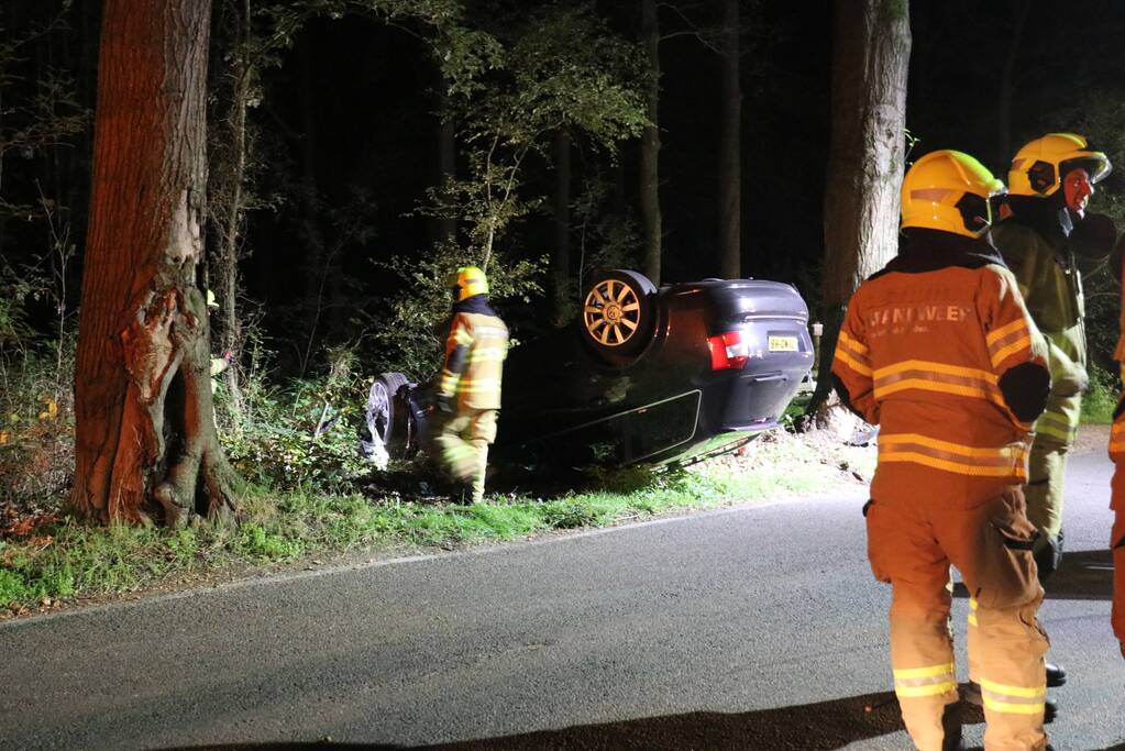 Bestuurder (21) aangehouden bij eenzijdig ongeval