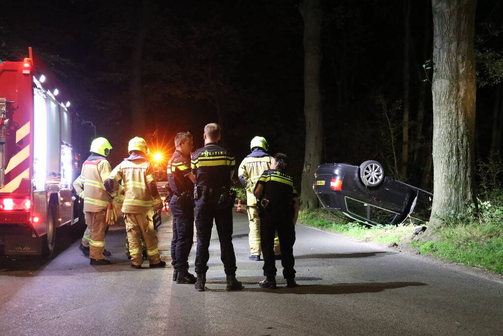 Bestuurder (21) aangehouden bij eenzijdig ongeval