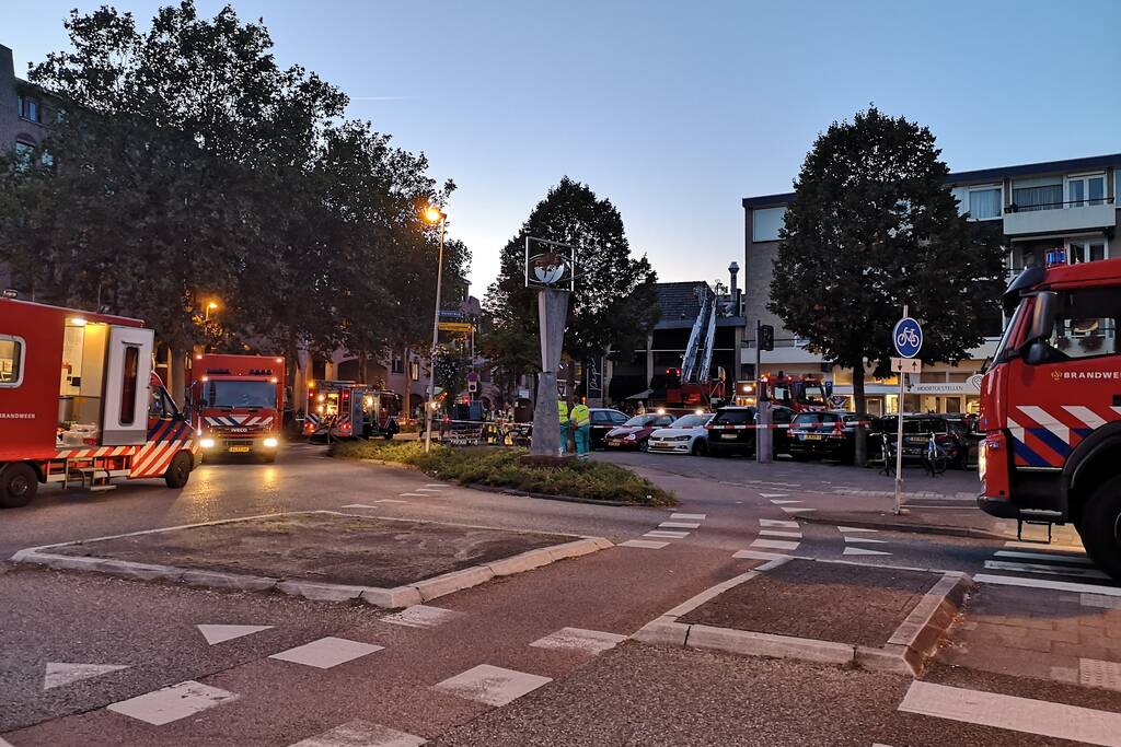 Grote brand in restaurant PepiÂ’s