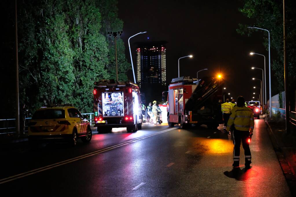 Ravage na zwaar ongeval op Schenkviaduct