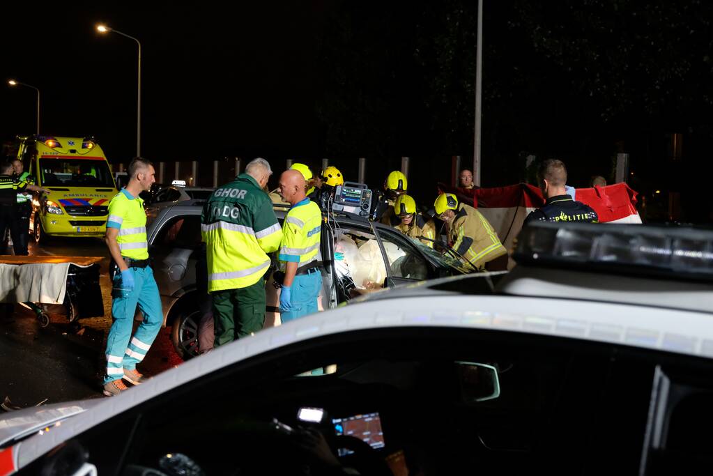 Ravage na zwaar ongeval op Schenkviaduct