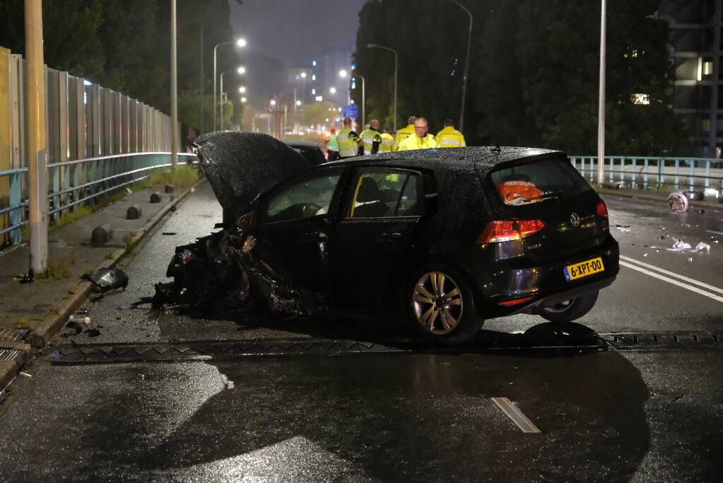Ravage na zwaar ongeval op Schenkviaduct