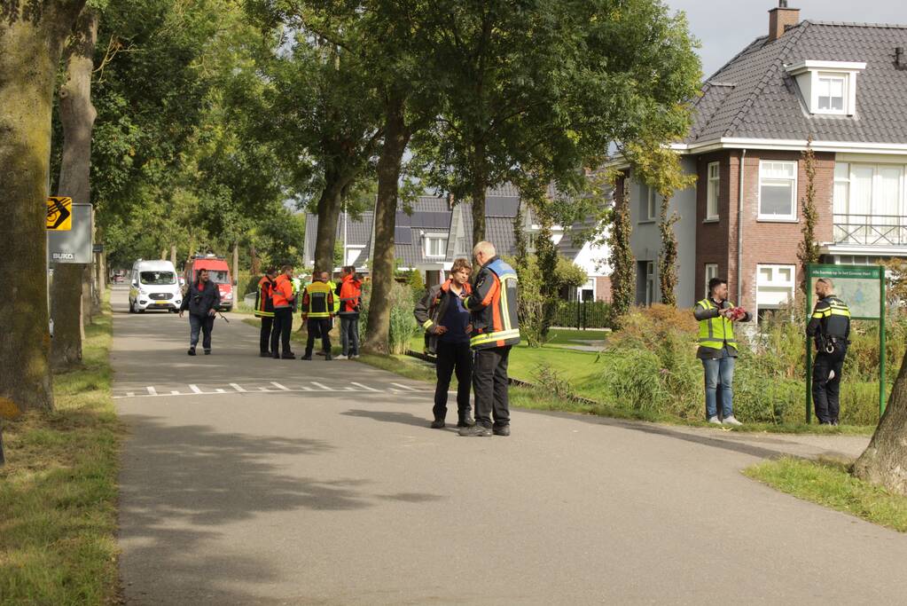 Graafmachine raakt hoofd gasleiding