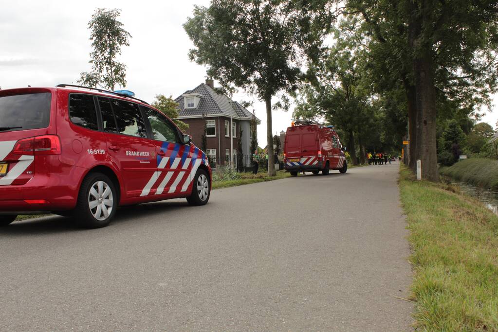 Graafmachine raakt hoofd gasleiding