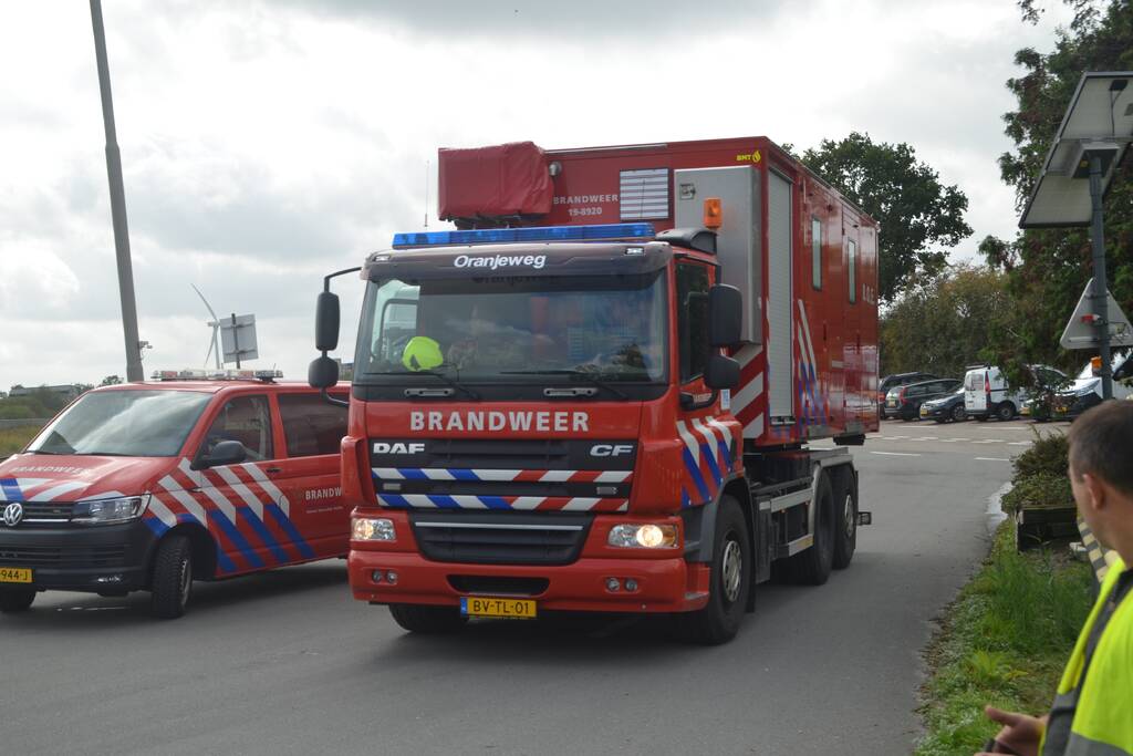 Lekkage ontstaan in een vat gevaarlijke stoffen bij ICL-IP