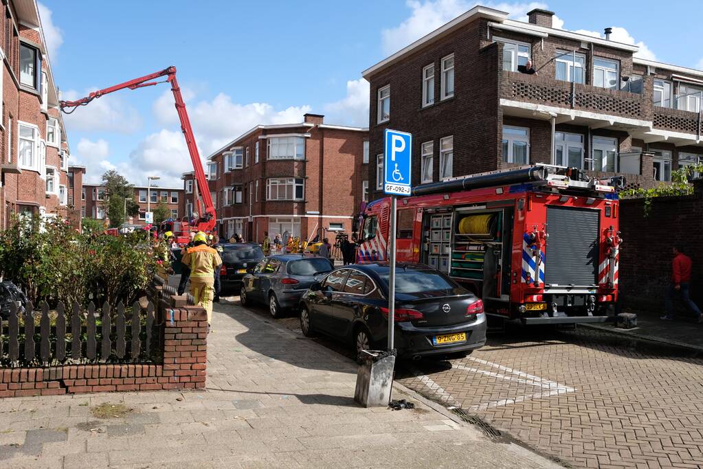 Brand in keuken portiekwoning in Oostbroek-Noord