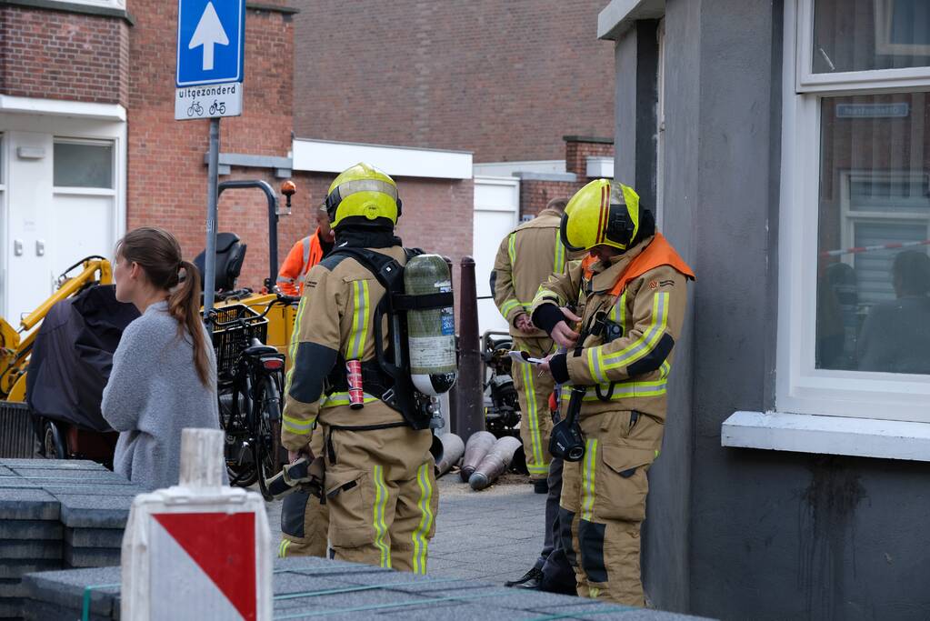 Brand in keuken portiekwoning in Oostbroek-Noord