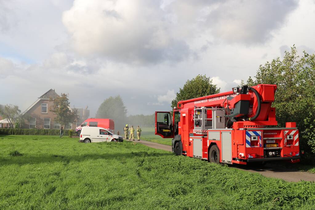 Brand in hooiopslag