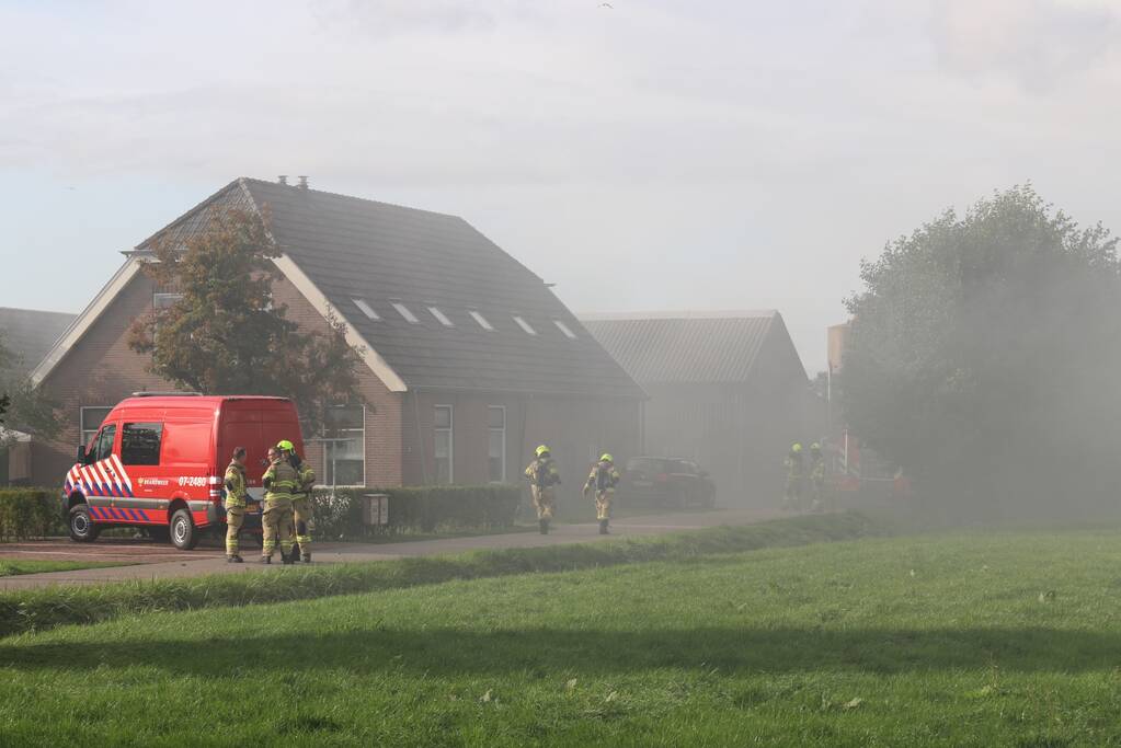 Brand in hooiopslag