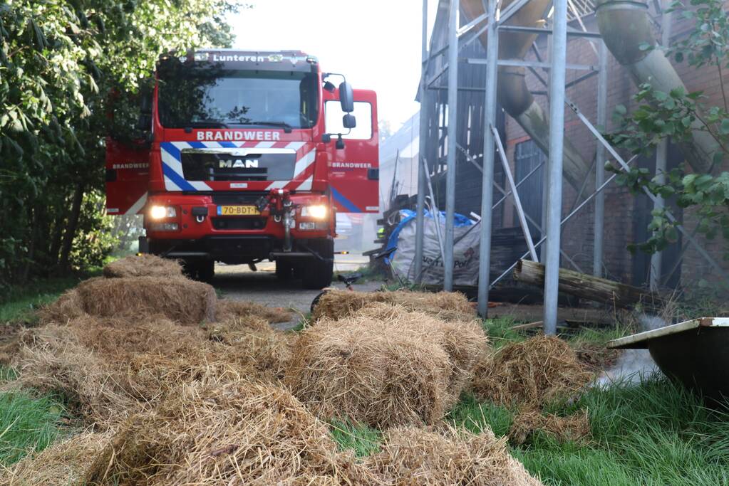 Brand in hooiopslag