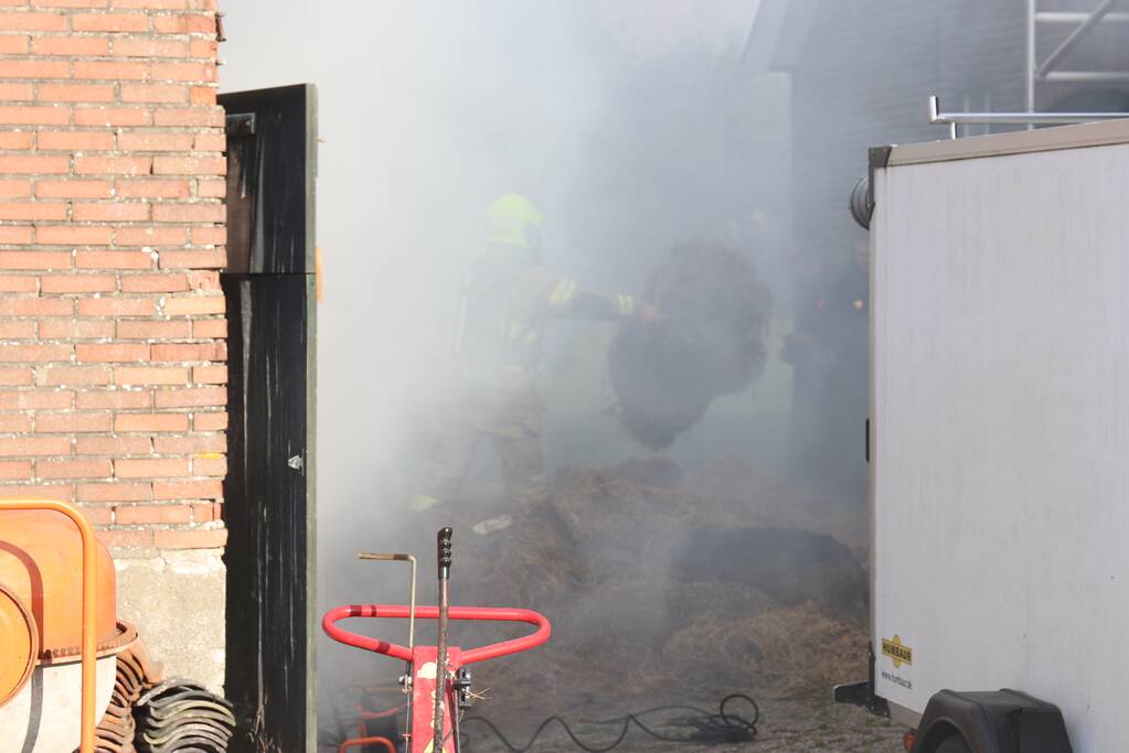 Brand in hooiopslag
