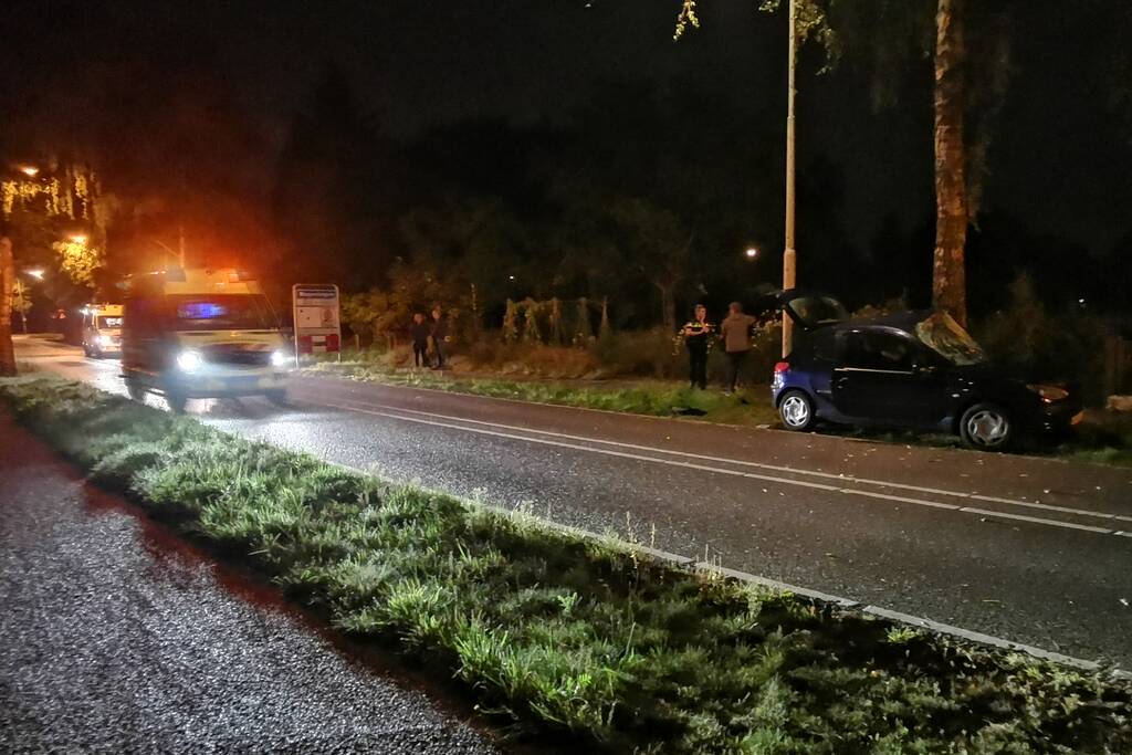 Gewonden na eenzijdig ongeval tegen boom