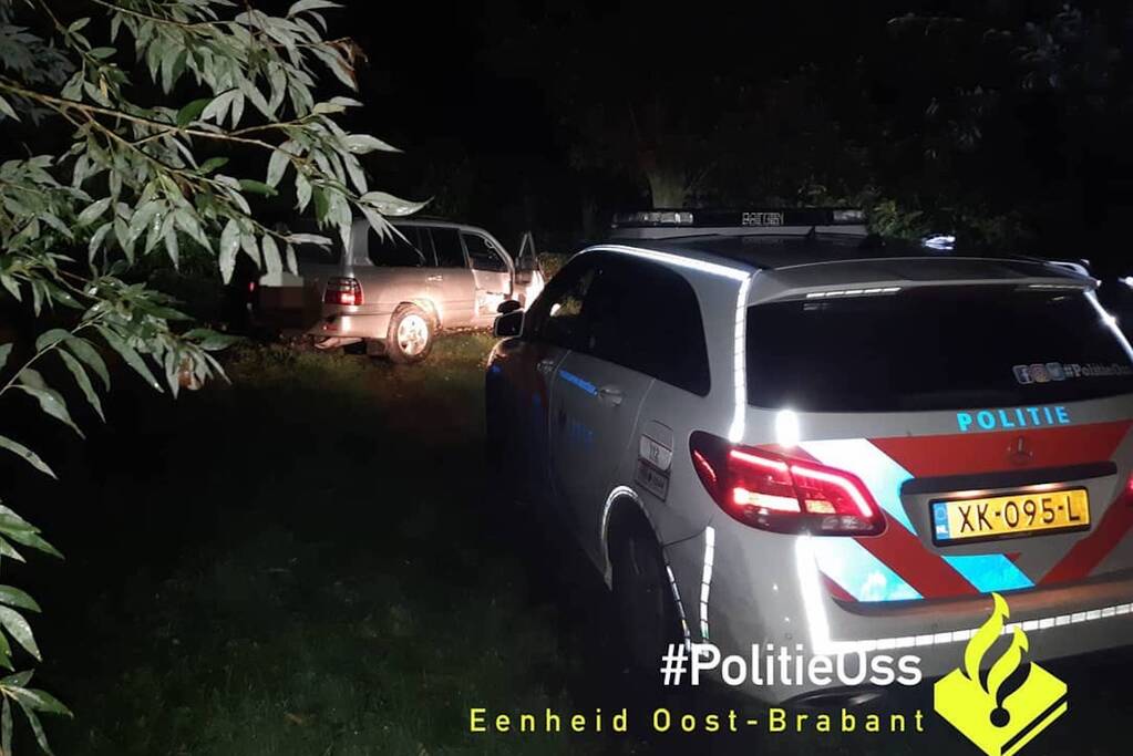 Achtervolging hardrijder eindigt tegen boom