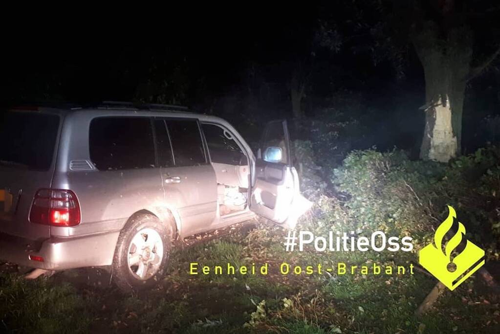 Achtervolging hardrijder eindigt tegen boom