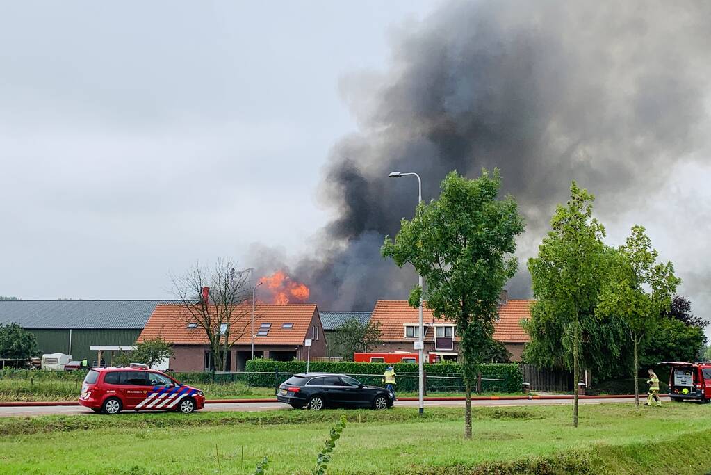 Grote brand in loods