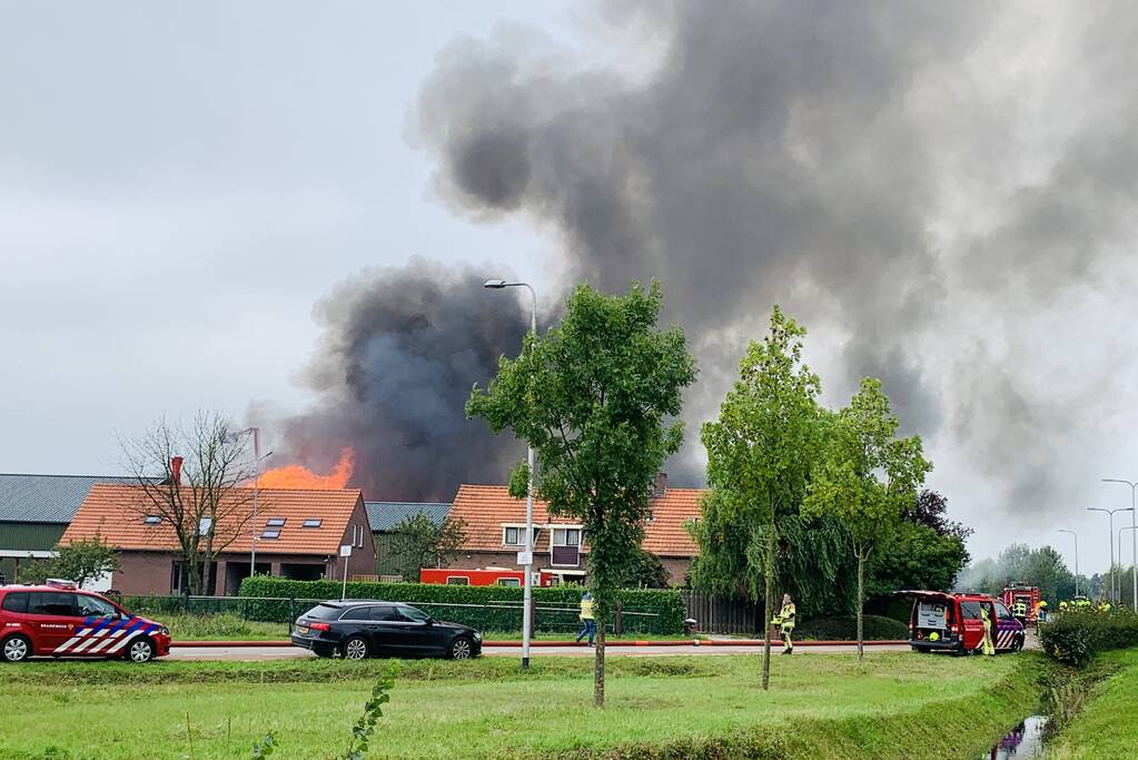 Grote brand in loods