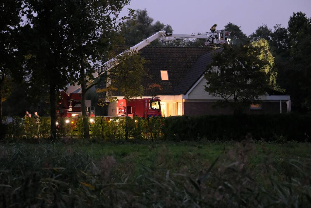 Brandweer druk met schoorsteenbrand