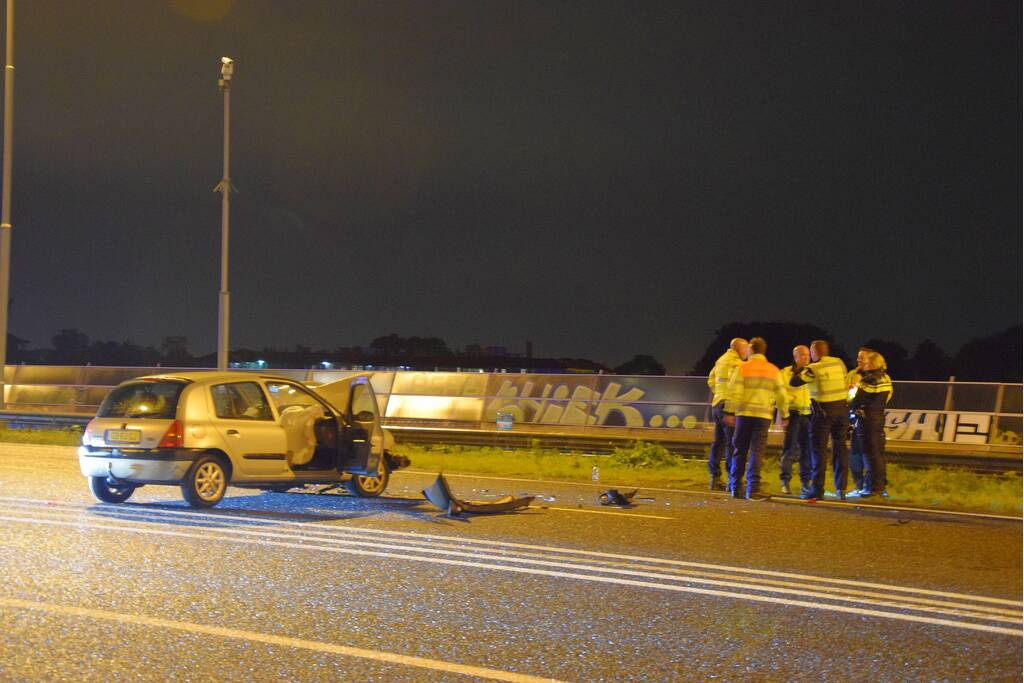 Extreme file na kettingbotsing op snelweg