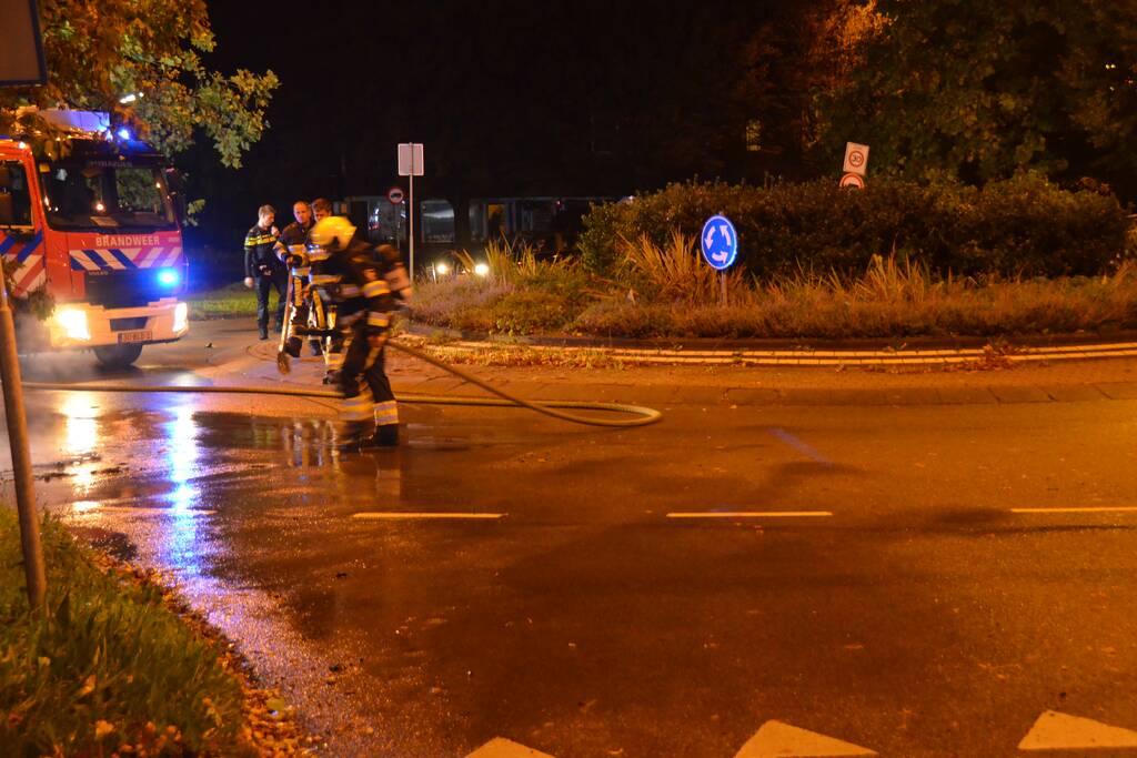 Pizzabrommer gaat in vlammen op