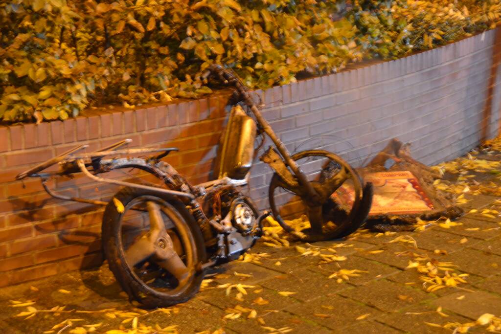 Pizzabrommer gaat in vlammen op