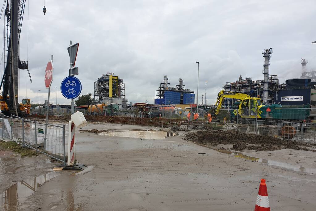 Enorm chaos bij kapot getrokken waterleiding