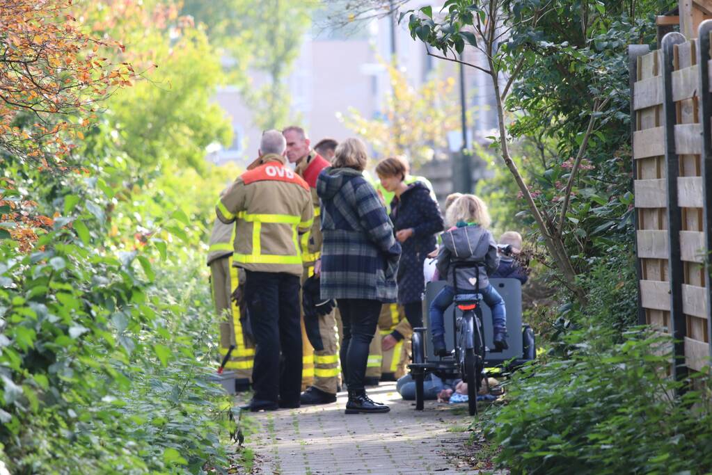 Kind met voet tussen de spaken