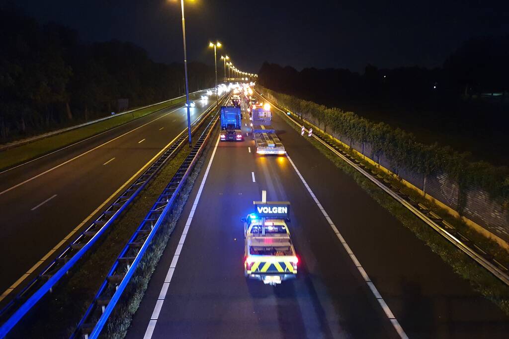 Flinke file en chaos door protesterende boeren