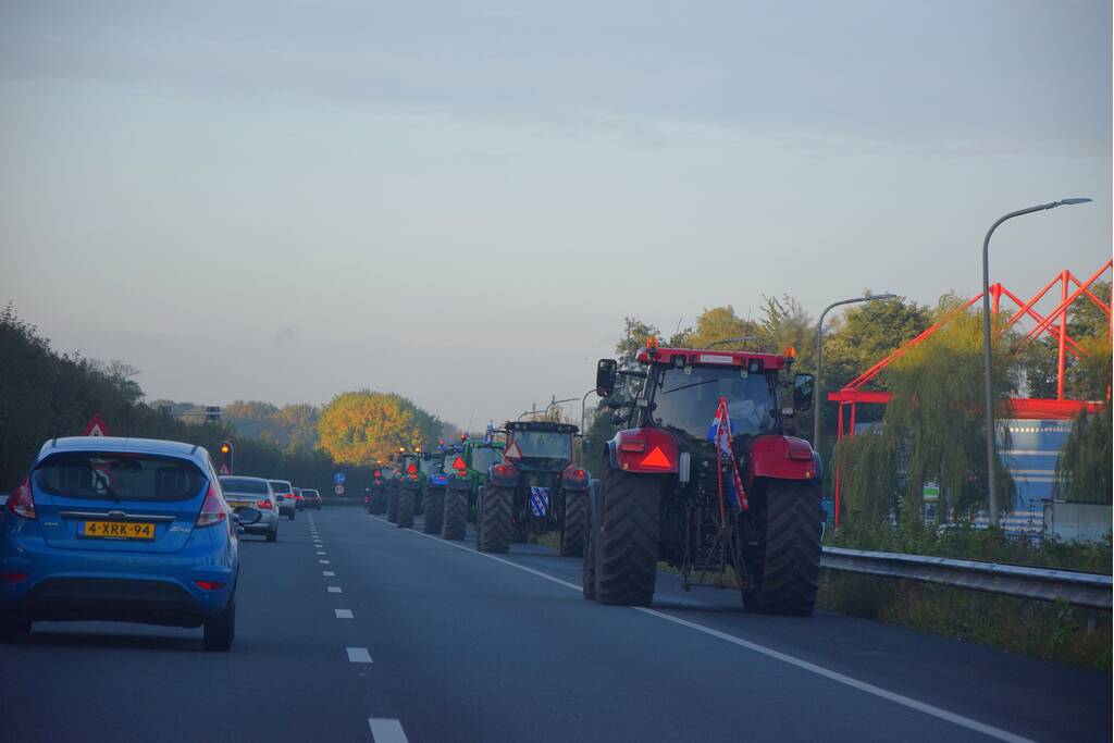 Verkeerschaos door boerenprotest
