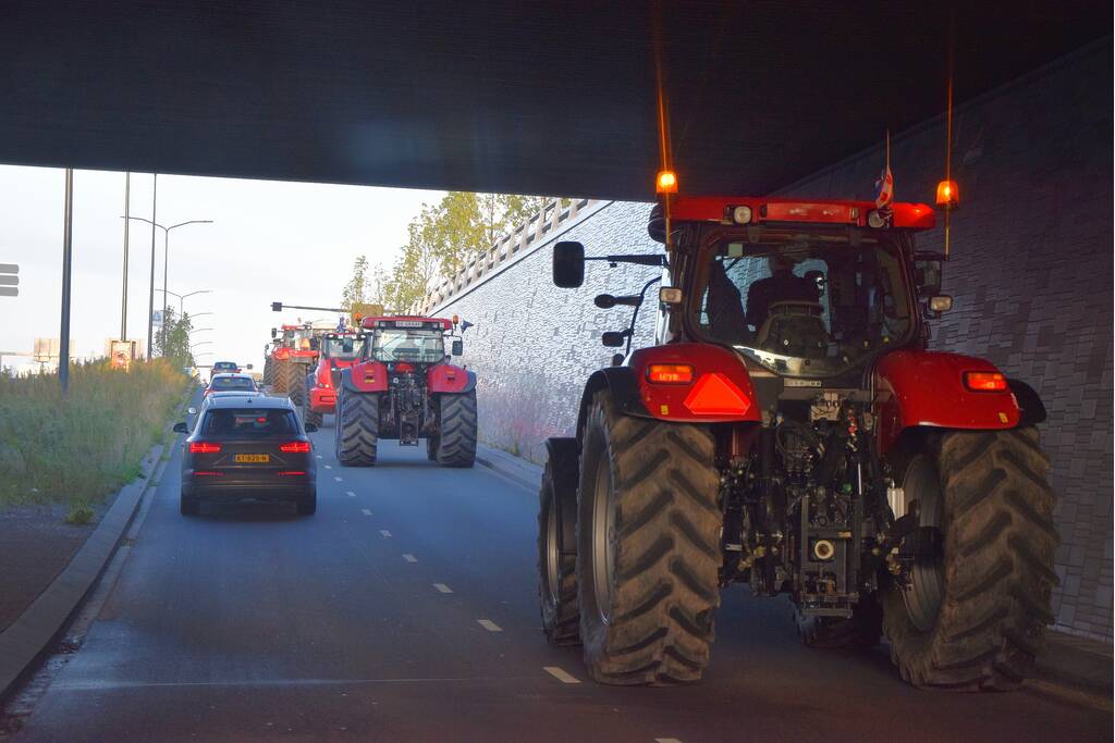 Verkeerschaos door boerenprotest