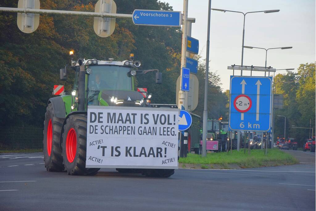 Verkeerschaos door boerenprotest