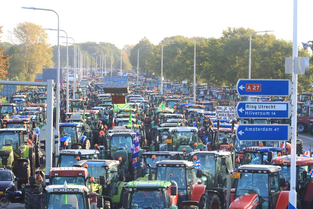 Bilthoven opslot door stikstof boerenprotest