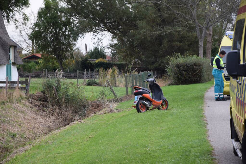 Gewonde na valpartij met scooter