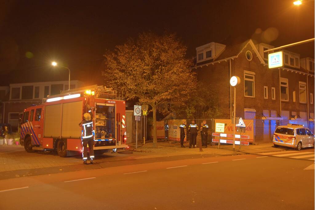 Brand in puinhoop op bouwplaats