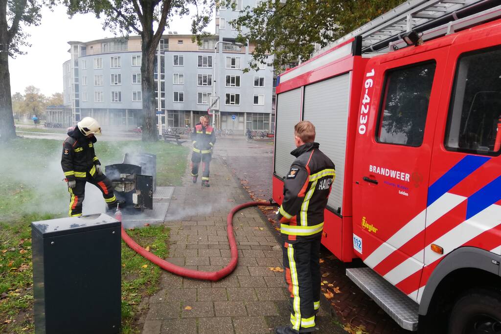 Brand in ondergrondse container Stationskwartier
