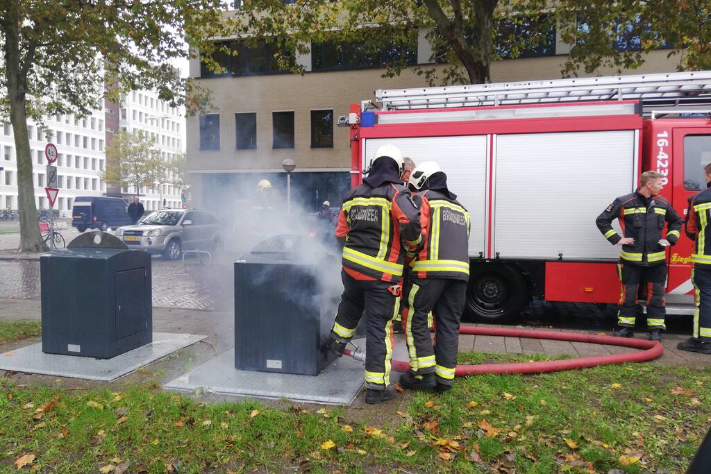 Brand in ondergrondse container Stationskwartier