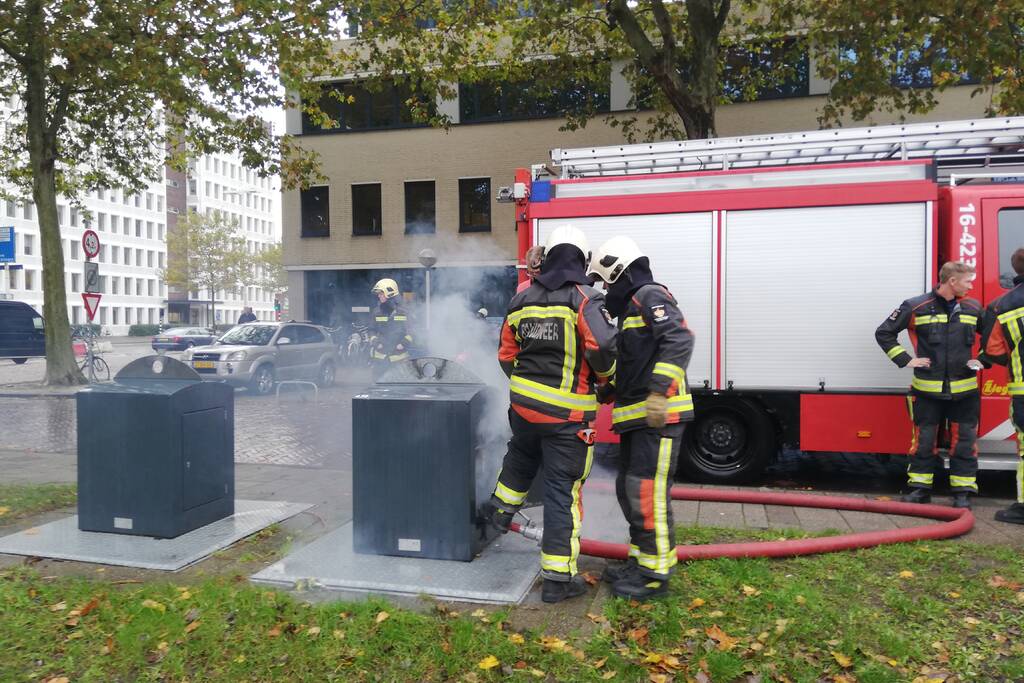 Brand in ondergrondse container Stationskwartier