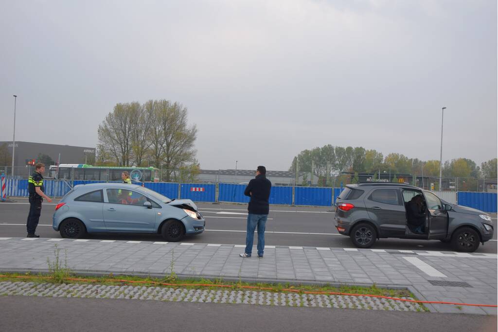 Schade na kop-staart aanrijding