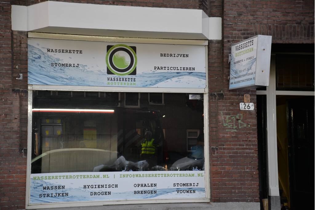 Veel rook bij grote brand in wasserette