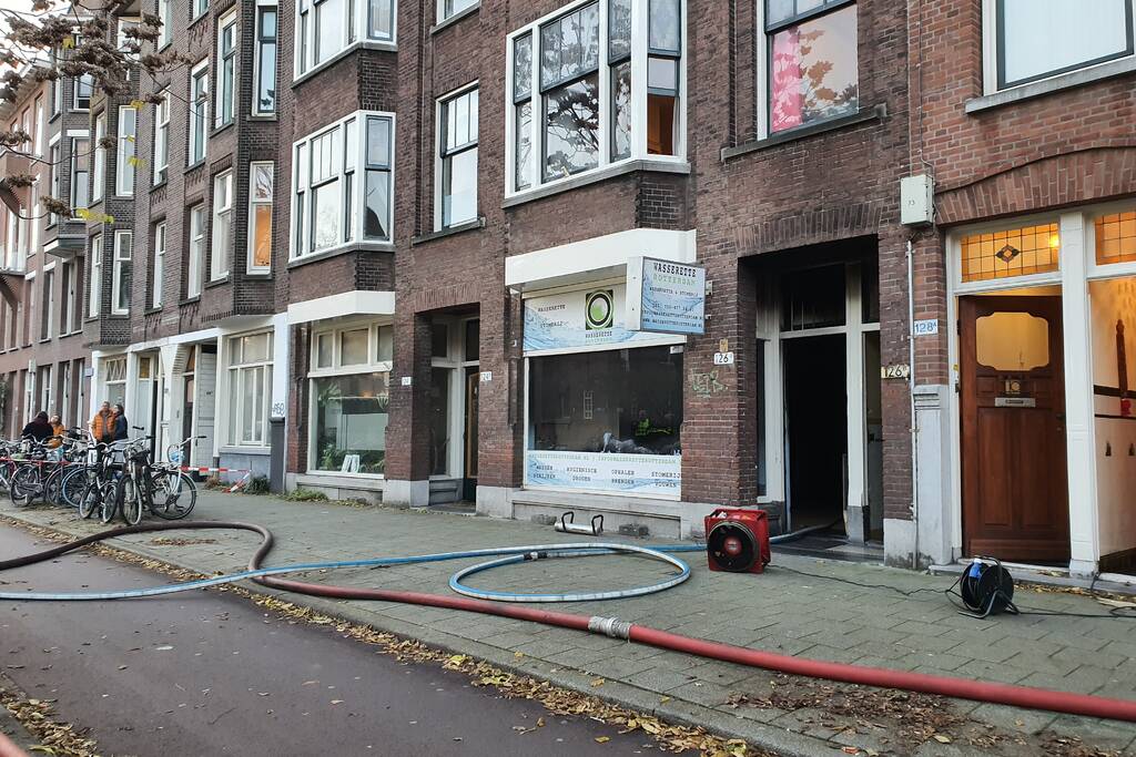 Veel rook bij grote brand in wasserette