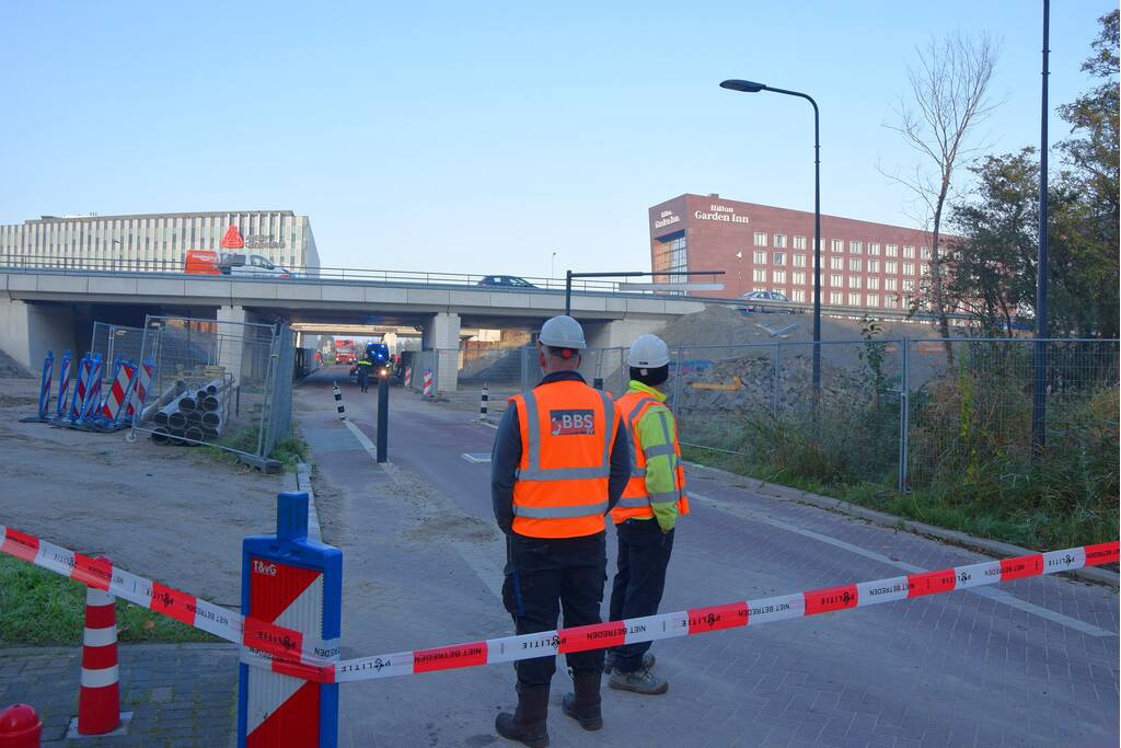 Bouwvakker gewond bij werkzaamheden onder Robert Boyle viaduct