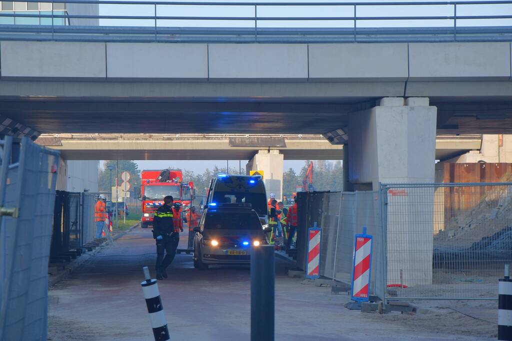 Bouwvakker gewond bij werkzaamheden onder Robert Boyle viaduct