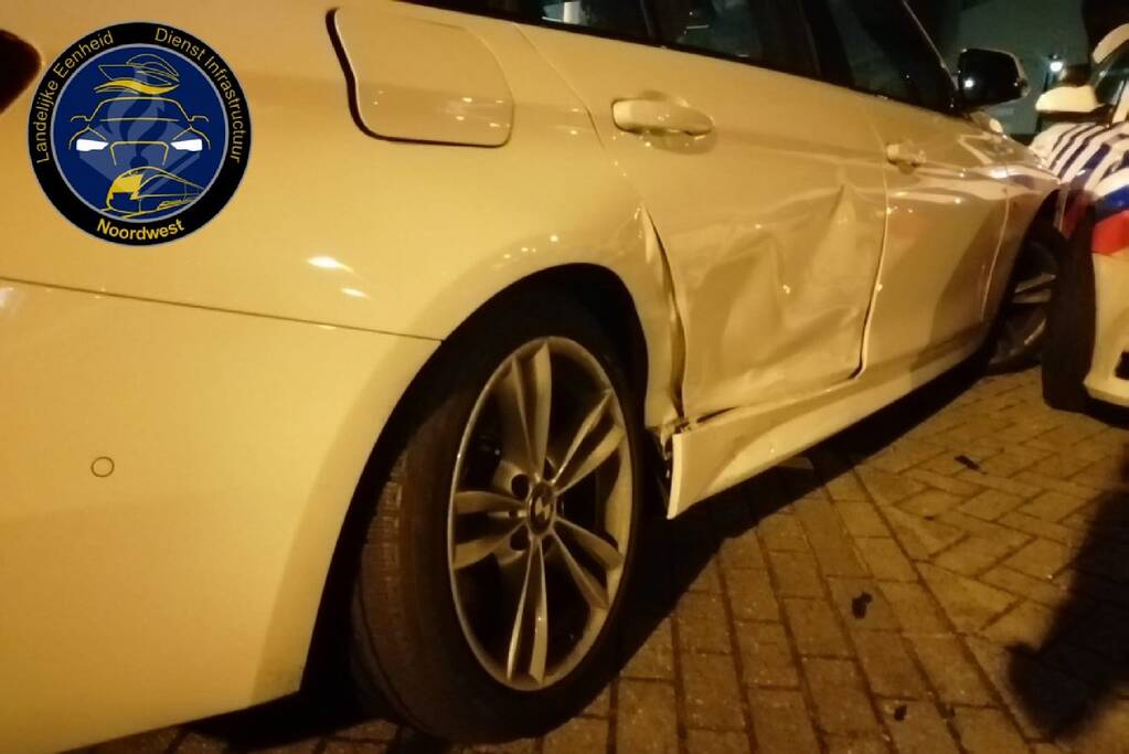 Dronken Engelsman rijdt zich klem in BMW-huurauto bij achtervolging