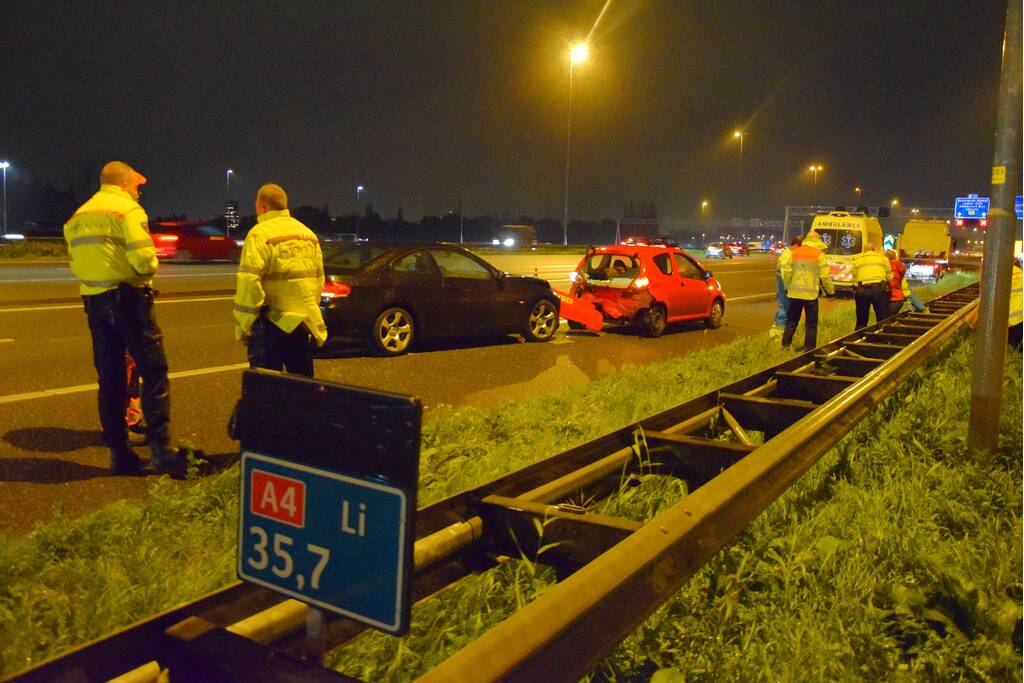 Flinke schade bij kop-staart aanrijding op snelweg