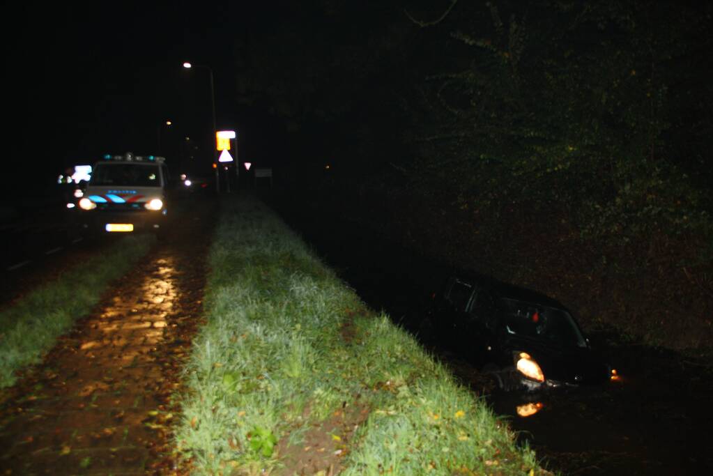 Zoon rijdt auto van moeder het water in