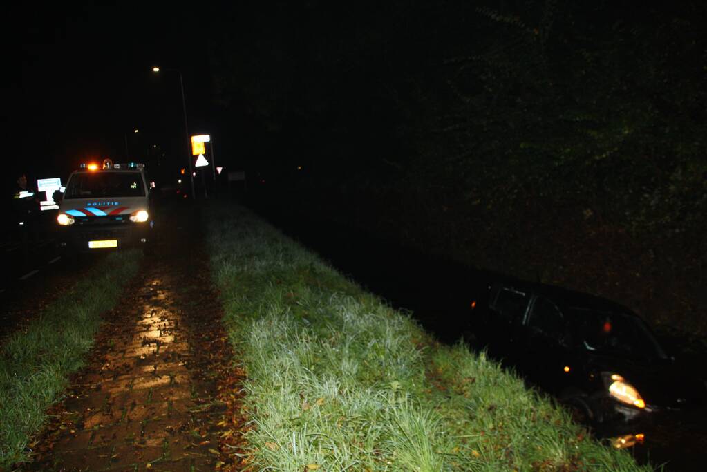 Zoon rijdt auto van moeder het water in